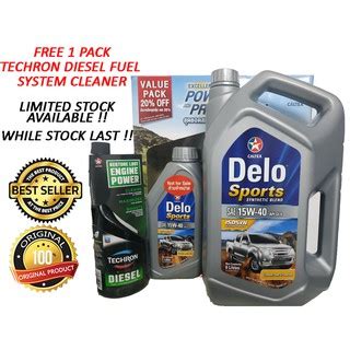 CALTEX Delo ® Sports Synthetic Blend SAE 15W-40 API CI-4 (6+1 Liters) FREE 1 PACK TECHRON DIESEL ...