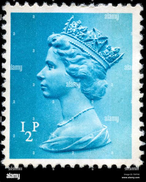 Postage Stamp From The United Kingdom And Northern Ireland In The Queen