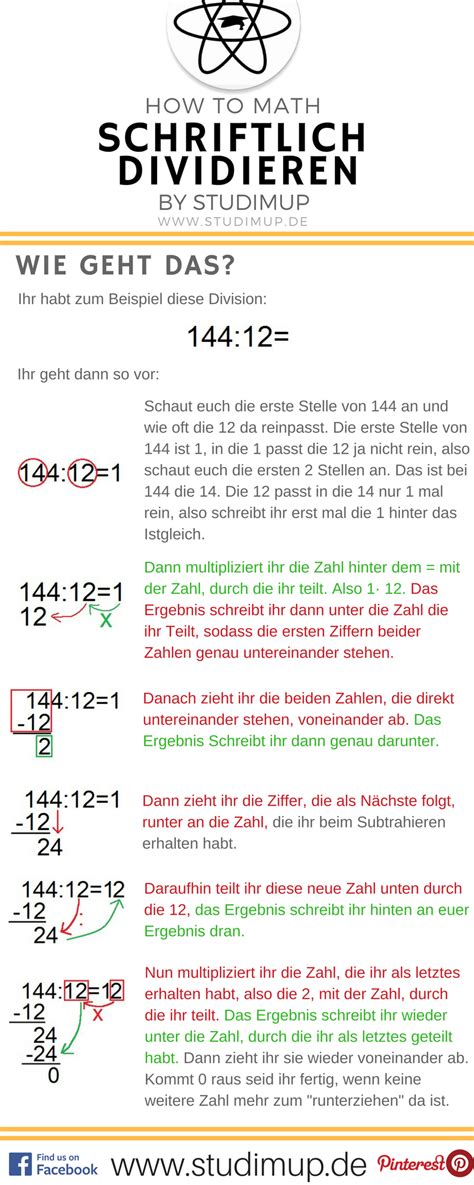 Schriftlich Rechnen Einfach Erkl Rt Im Mathe Spickzettel Von Studimup