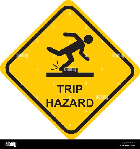 Trip Hazard Sign Vector Stock Vector Image And Art Alamy