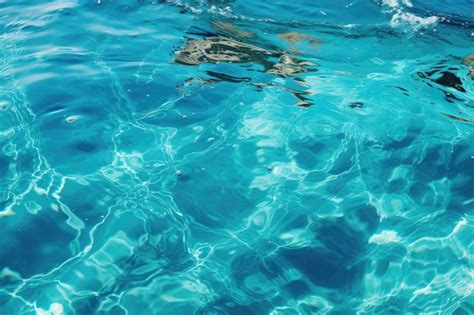 Un Primer Plano Brumoso De La Superficie Del Agua Azul Una Fotograf A