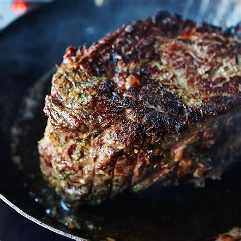 Lynne Curry S Prime Rib With Mustard And Herb Butter Recipe On Food