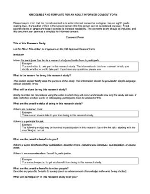 Irb Form Sample - Fill and Sign Printable Template Online