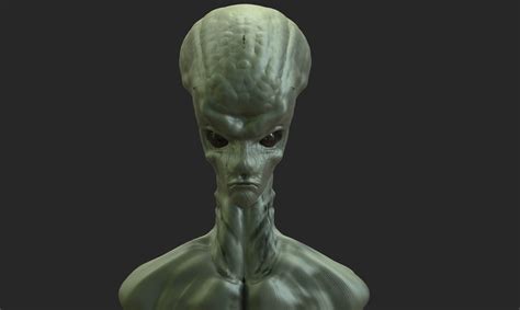alien head   model  printable cgtrader