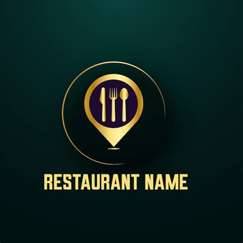 Un Logotipo Para El Nombre Del Restaurante Con Un Marcador Amarillo Y