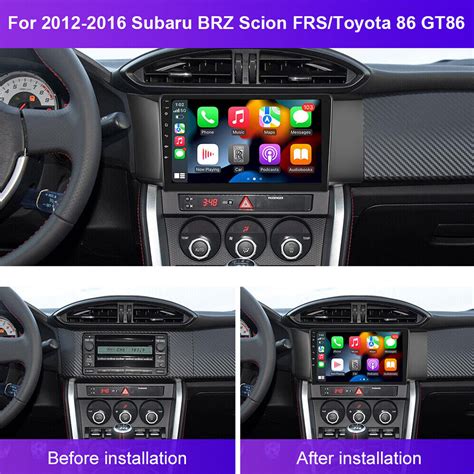 For 2012 2016 Subaru BRZ Scion FRS Toyota GT86 Carplay Android 12 0