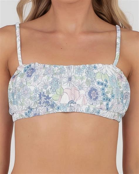 Shop Billabong Field Day Bikini Top In Blue Fast Shipping Easy