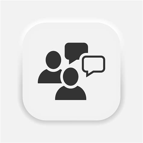 Premium Vector Chat Speak Sign Talk Icon Vector Communication Speech Bubble With Peoples