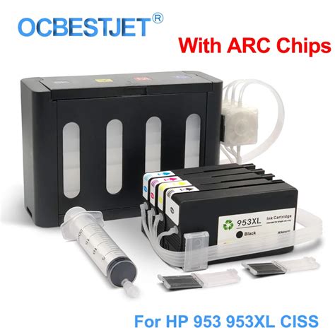 4colorsset For Hp 953xl 953 Xl Ciss Continuous Ink Supply System For Hp Officejet Pro 7740 8210