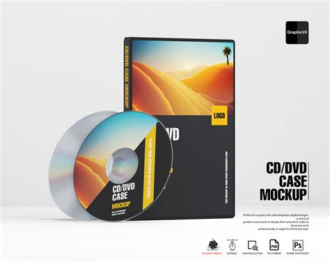 CD DVD Bluyray Case Mockup Etsy UK