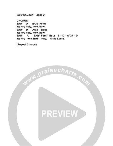 We Fall Down Chords PDF (G3 Kids) - PraiseCharts