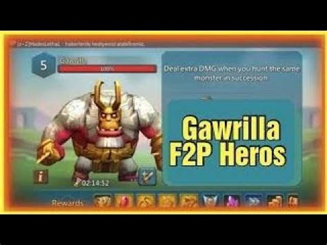 Gawrilla F P Hero Lineup Monster Kill Tips Lords Mobile New Event