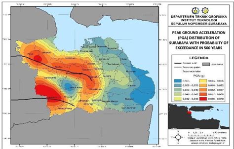 The Distribution Map Of Pga Value With Waru And Surabaya Fault Download Scientific Diagram