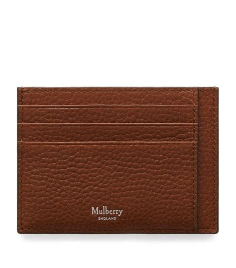 Womens Mulberry Brown Grained Leather Card Holder Harrods Uk