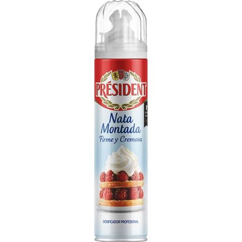 Buy Whipped Cream Spray 250 G · President · Supermercado El Corte Inglés