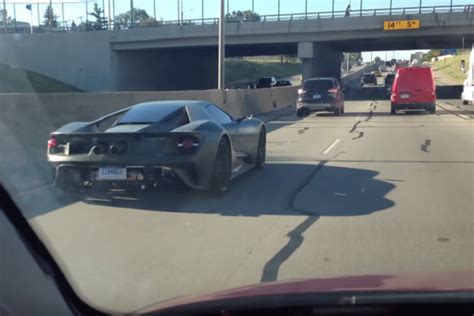 Ford Gt Test Mule Filmed Testing In Detroit