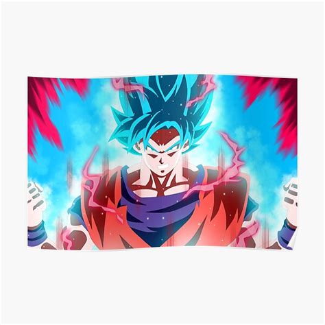 Dragonball Goku Ssj Blue Kaioken Poster For Sale By Animebeast