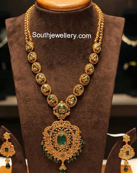 Uncut Diamond Long Chain Indian Jewellery Designs