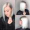 Shoulder Length Platinum White Asymmetrical Blunt Bob The Latest