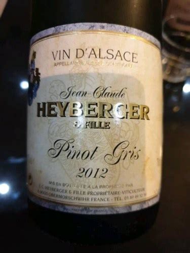 Jean Claude Heyberger Pinot Gris Vivino