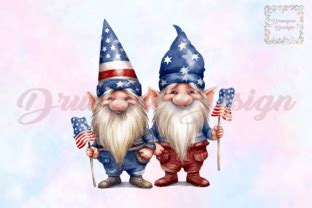 American Gnomes Watercolor Clipart Graphic By Drumpee Design Creative