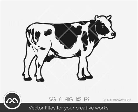 Dairy Cow SVG Dairy Cattle Cow Cow Svg, Cute Cow Svg, Farm Animal Svg ...