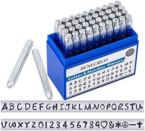 Benecreat Pack Mm Letter Number And Symbol Metal Stamp Set