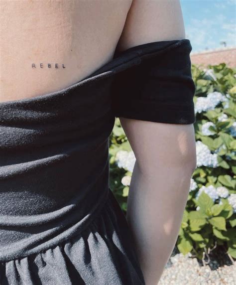 Rebel Word Tattoos For Women