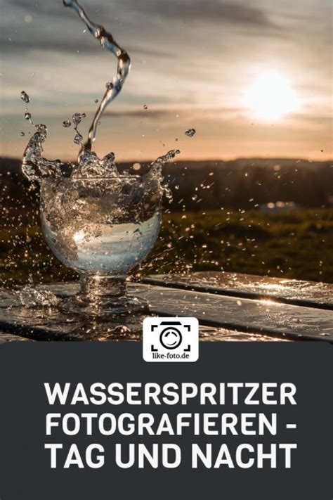 Kreative Fotoidee Wasserspritzer Fotografieren Bei Nacht Like Foto De