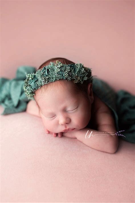 Sophie Turquoise Teal Newborn Flower Crown Rosette Tieback Headband Etsy