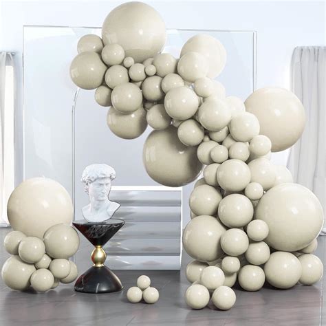 Amazon PartyWoo White Sand Balloons 140 Pcs Boho White Balloons