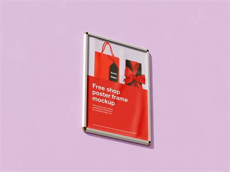 Free Shop Poster Frame Mockup Instant Download