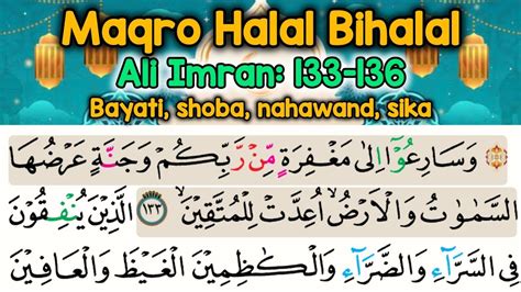 Maqro Halal Bihalal Surah Ali Imran Ayat Belajar Tilawah