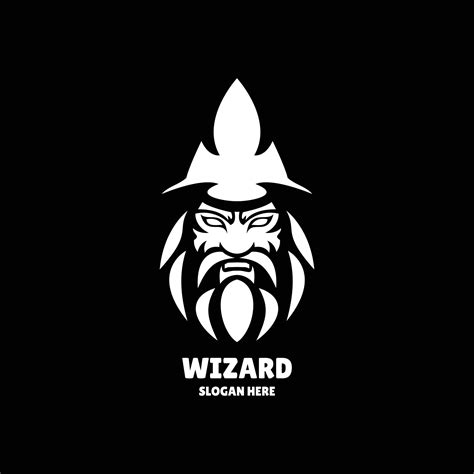 wizard silhouette logo design illustration 39330925 Vector Art at Vecteezy