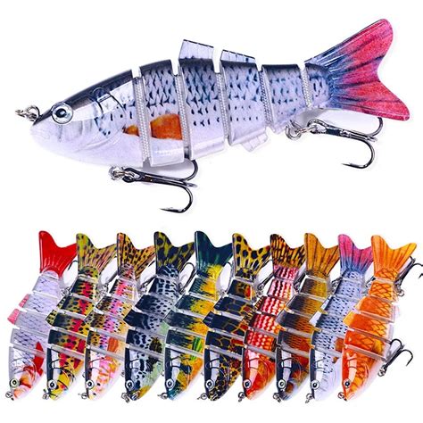 Fishing Wobbler Lifelike 6 Segment Swimbait Crankbait Hard Bait Slow