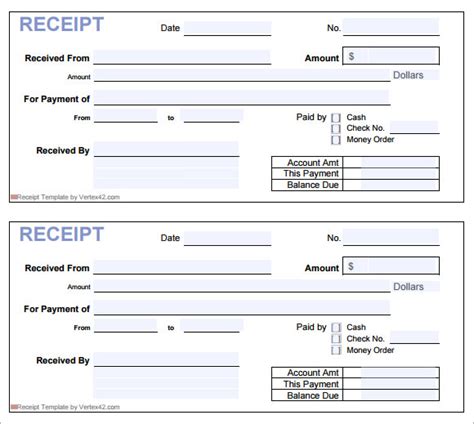 Blank Walmart Receipt Template