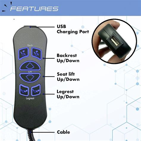 Buy Ideaeuropa 6 Button 5 Pin Prong Remote Handset Controller With Usb Hand Control For