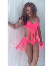 Shakira Flaunts Her Curves In A Neon Pink Bikini That She Helped Design Aznude