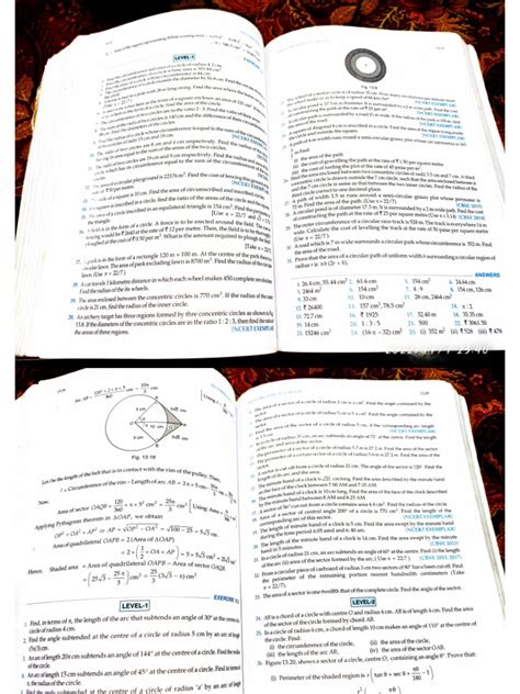 RD Sharma Area Sector and Circle.. | PDF