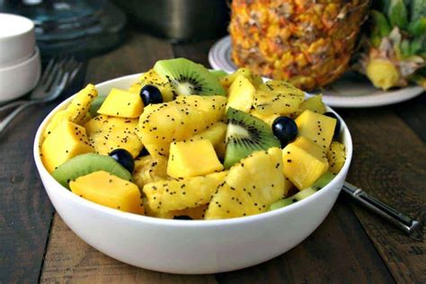 Tropical Fruit Salad With Honey Lime Dressing Life Love And Good Food