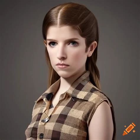 Photorealistic Portrait Of Anna Kendrick In Flannel Shirt On Craiyon