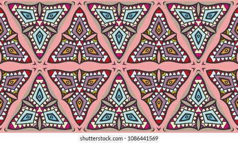 Native American Traditional Fabric Patchwork Grunge Stock Vector