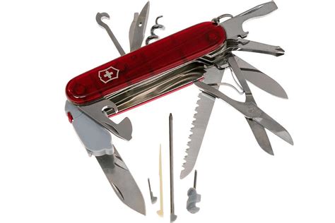 Victorinox Huntsman Lite Swiss Pocket Knife Transparant Red