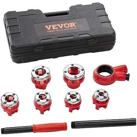 VEVOR Ratchet Pipe Threader Kit 1 4 NPT 1 1 4 NPT Manual Ratcheting