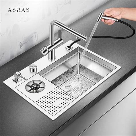 ASRAS New Cup Rinser Kitchen Sink 304 Stainless Steel 4mm Thickness