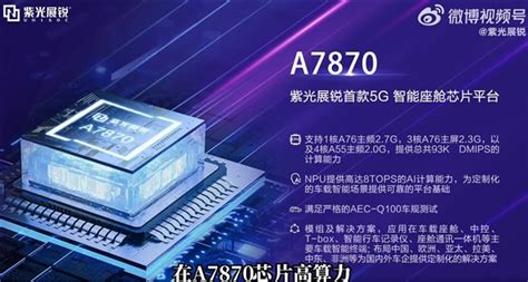 紫光展锐首款车规级5g座舱芯片平台a7870公布：6nm加持、npu算力媲美骁龙8155紫光5gnpu新浪科技新浪网