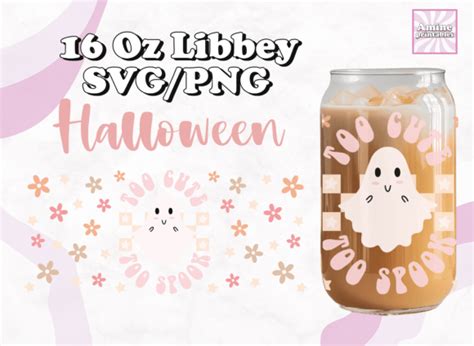 Cute Halloween Glass Wrap Svg 16oz Can Graphic By AminePrintables