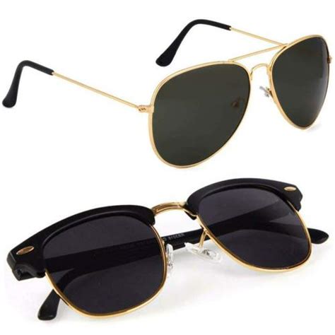 Buy Phenomenal Aviator, Unisex Sunglasses (Black) (Men & Women) Online ...