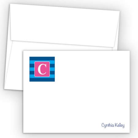 Monogram Flat Note Card