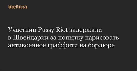 Участниц Pussy Riot задержали в Швейцарии за попытку нарисовать
